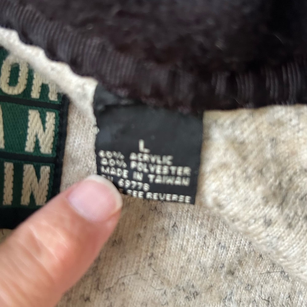 OUTDOOR URBAN TERRAIN OUT Vintage Fleece Button Up Pullover Tan Men Size L - Picture 4 of 4